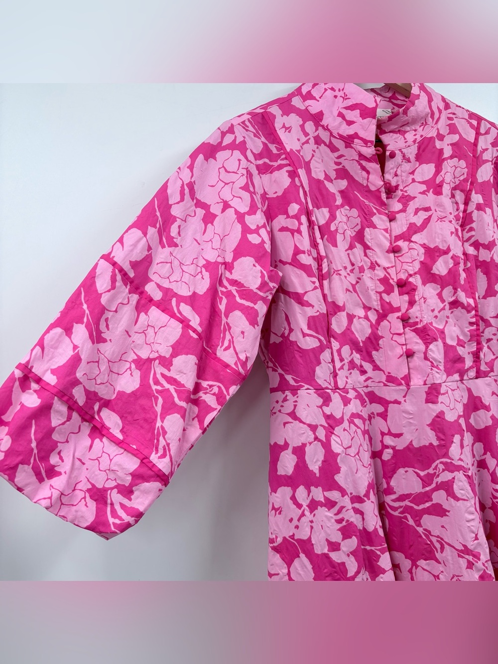 Hyacinth House Pink Textured Floral Hillsborough Midi Dress - Picture 9 of 16